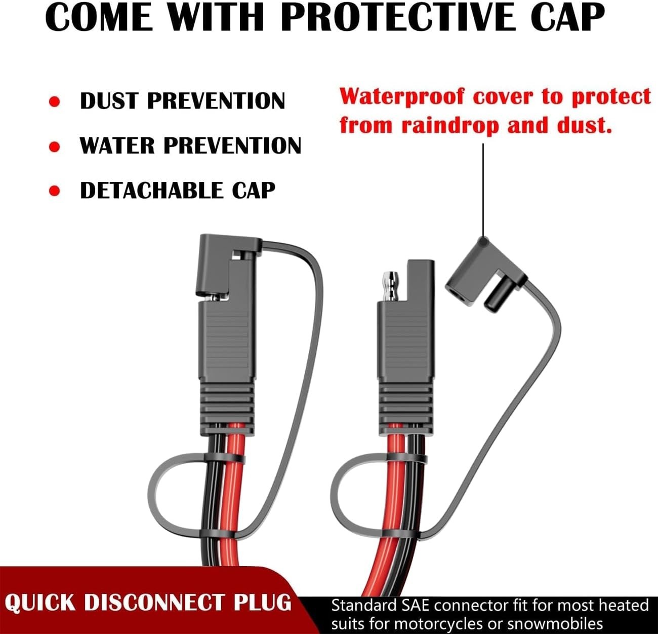 Reliable SAE to SAE Extension Cord – 12AWG Copper Wire for Optimal Performance