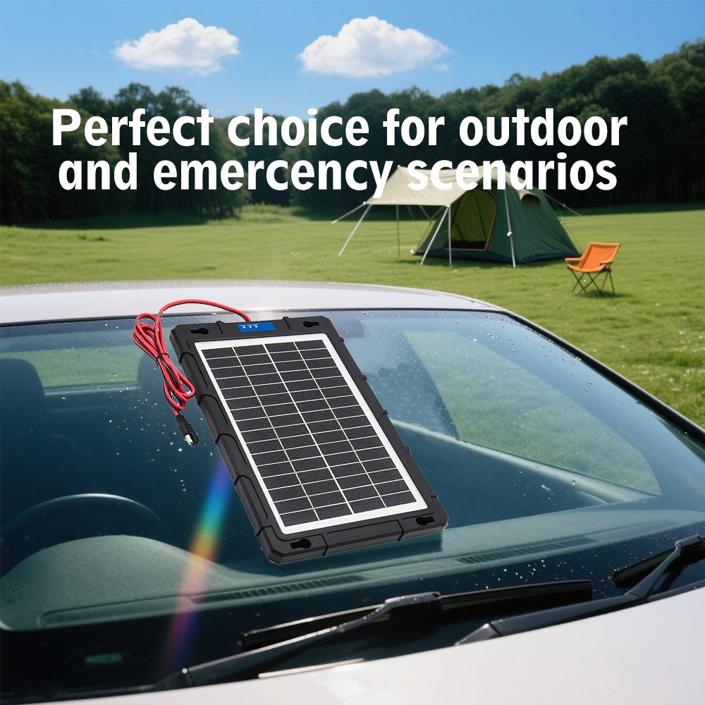 20W 18V Solar Panel Portable Waterproof Power Trickle Battery Charger Maintainer