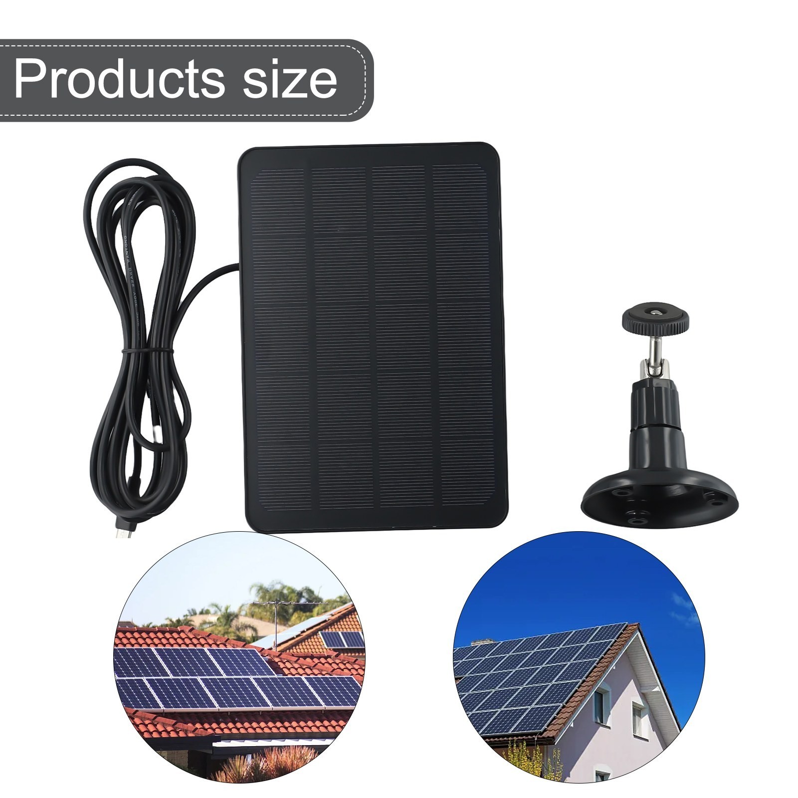 Long Lasting Solar Panel Charger for CCTV Security Cameras and More