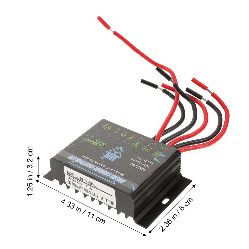 1 Set Solar Charge Controller 12V 24V 10A Solar Panel Charging Battery Regulator