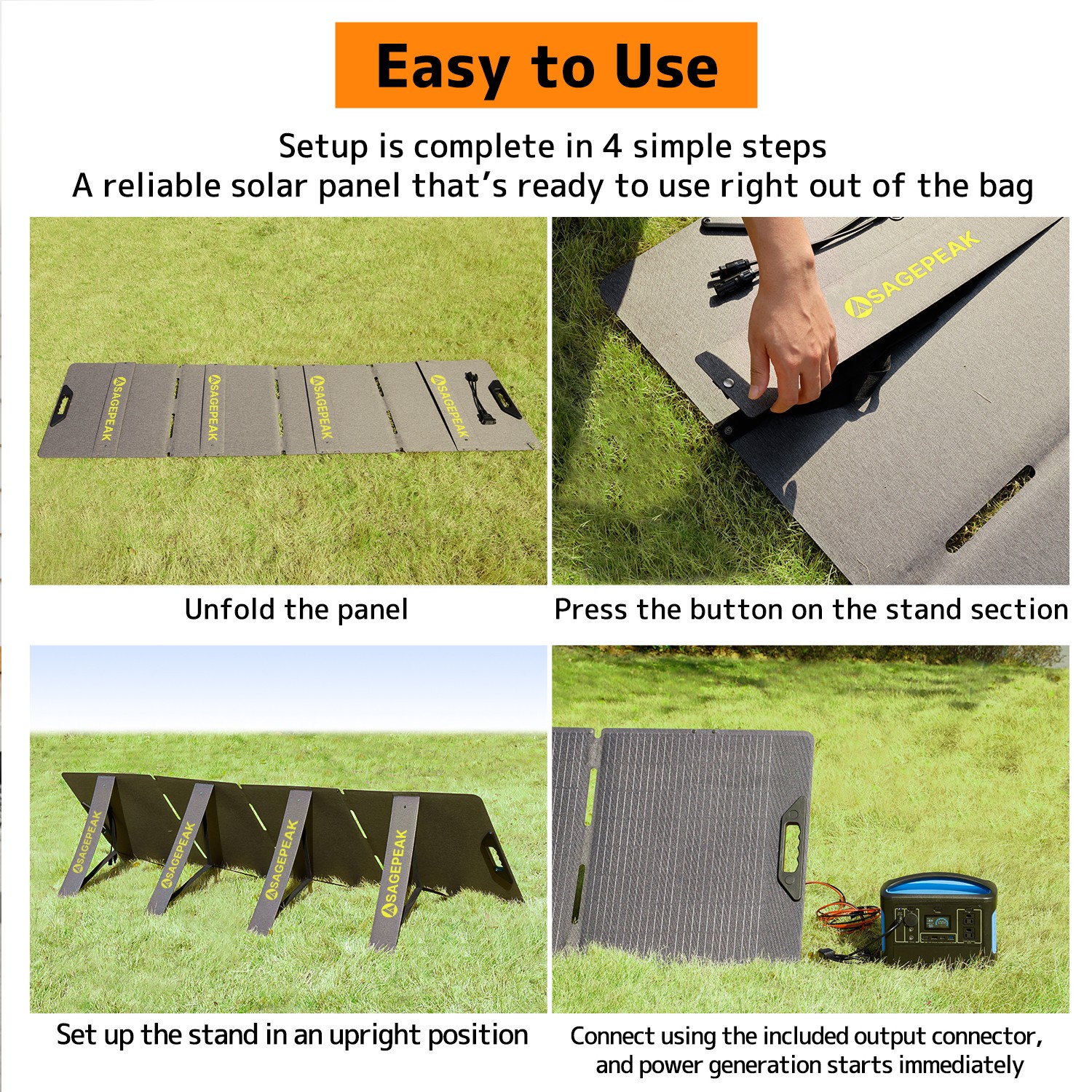 400W Portable Foldable Solar Panel for Emergency Home RV Van Off Grid Camping
