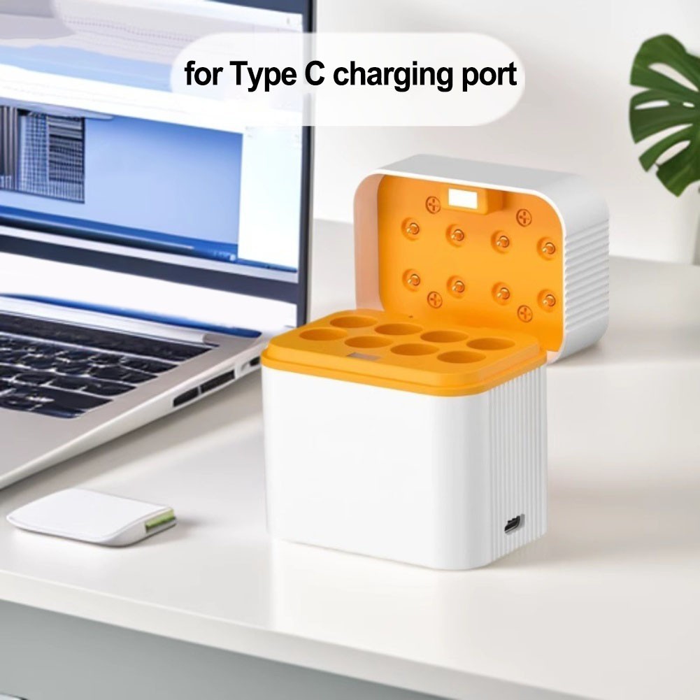 Eight Slot Battery Charging Box for Lithium AA AAA with Charging Indicator