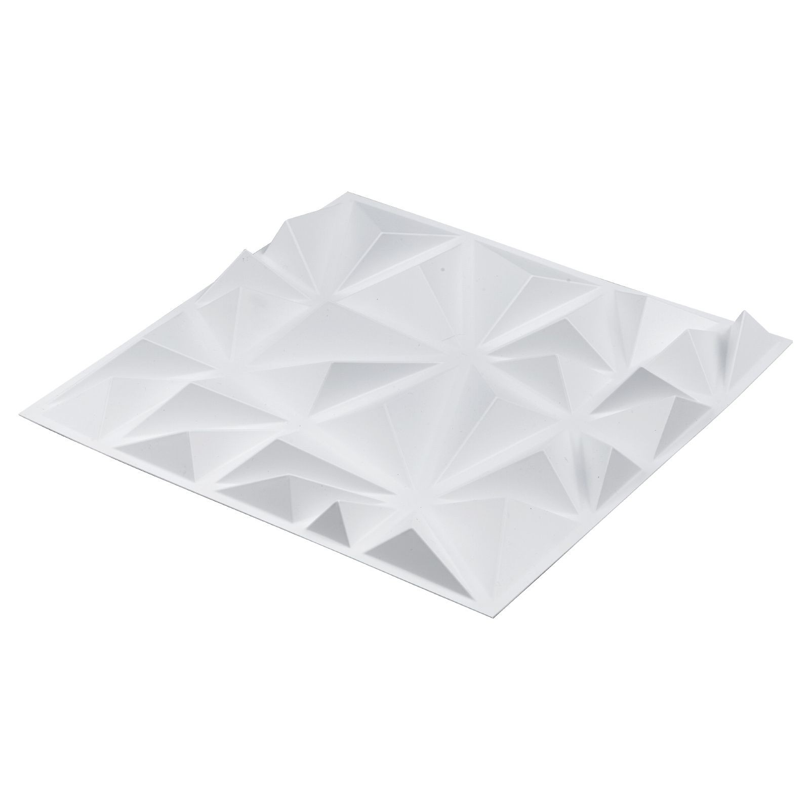 33 Pack 3D Diamond Wall Panels, 11.81 x 11.81 in PVC, 32 Sq Ft, Matte White for