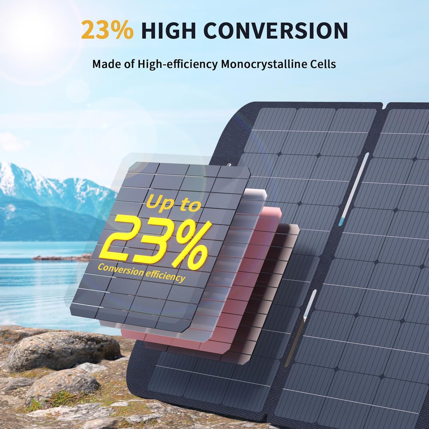 VTOMAN VS400 Portable Solar Panel 400W 40V, 23% Efficiency Foldable Solar Panel