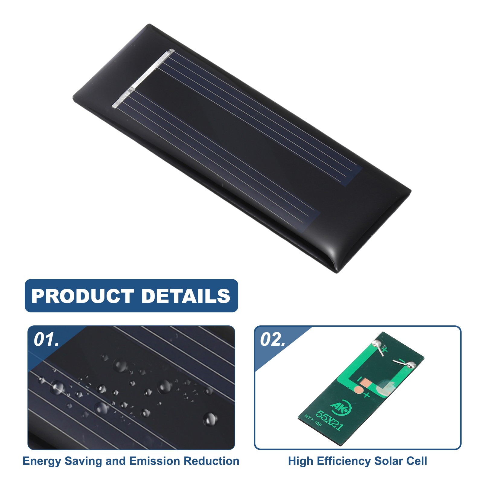 10pcs Mini Solar Panels 1V 0.05W 50mA, Photovoltaic Cells for Solar Energy