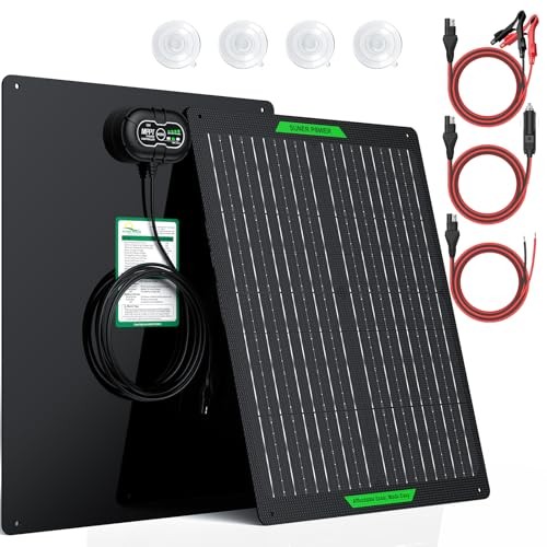 SUNER POWER 30W 12V Solar Battery Charger MPPT