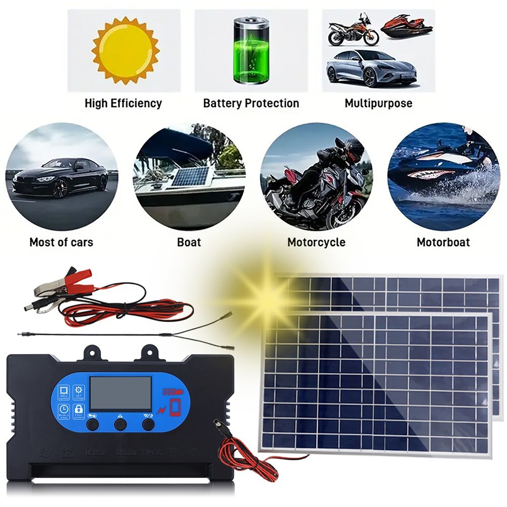 10W Solar Panel Controller for Efficient Outdoor Charging of Mobile and EV
