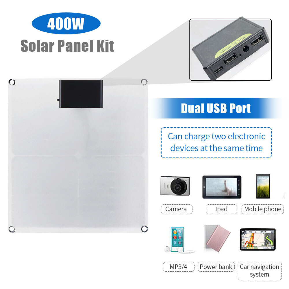 Complete Solar Panel Kit 4000W Power Inverter 12V Battery Charger Controller US