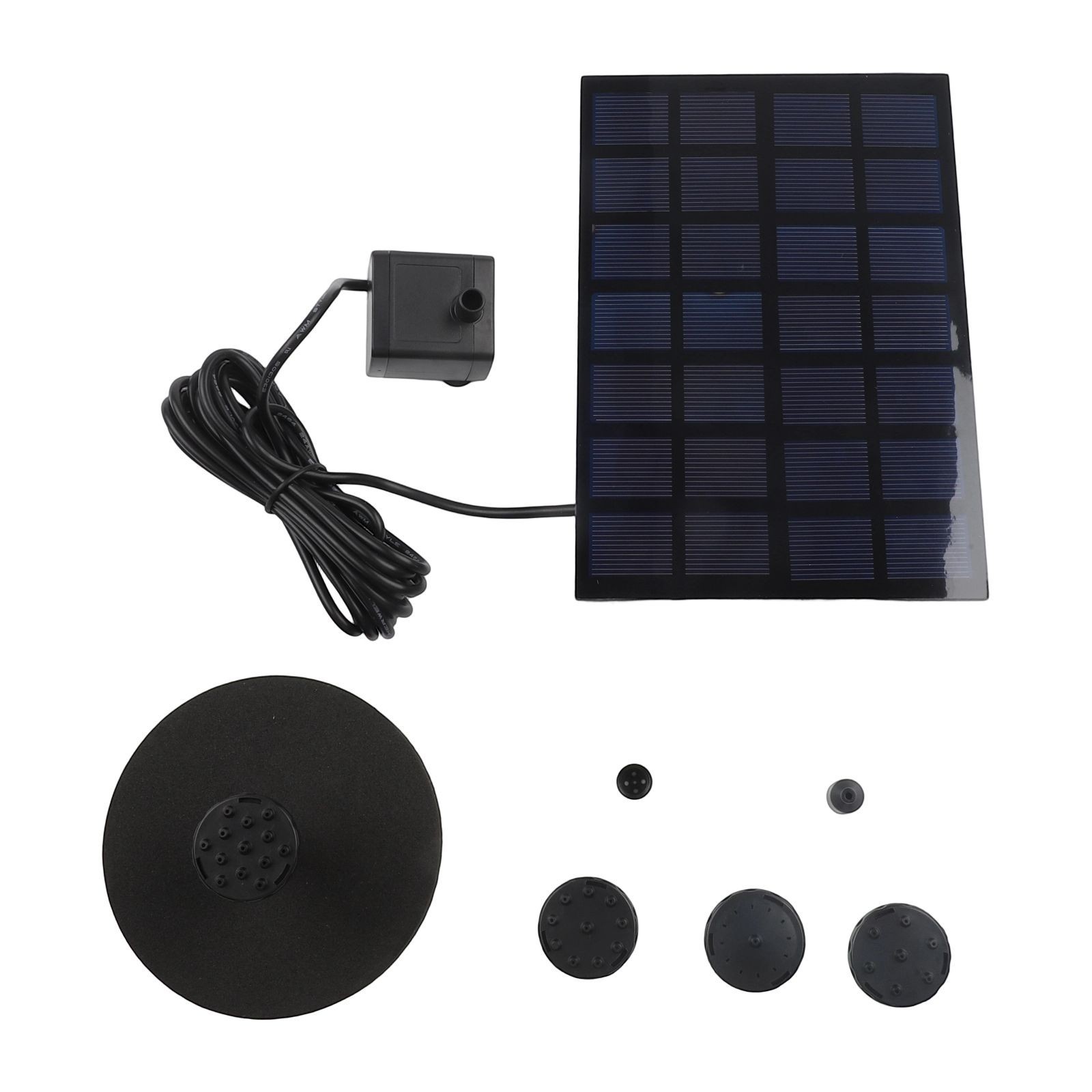 Adjustable Solar Water Fountain Pump with 6 Nozzles for Outdoor Spaces