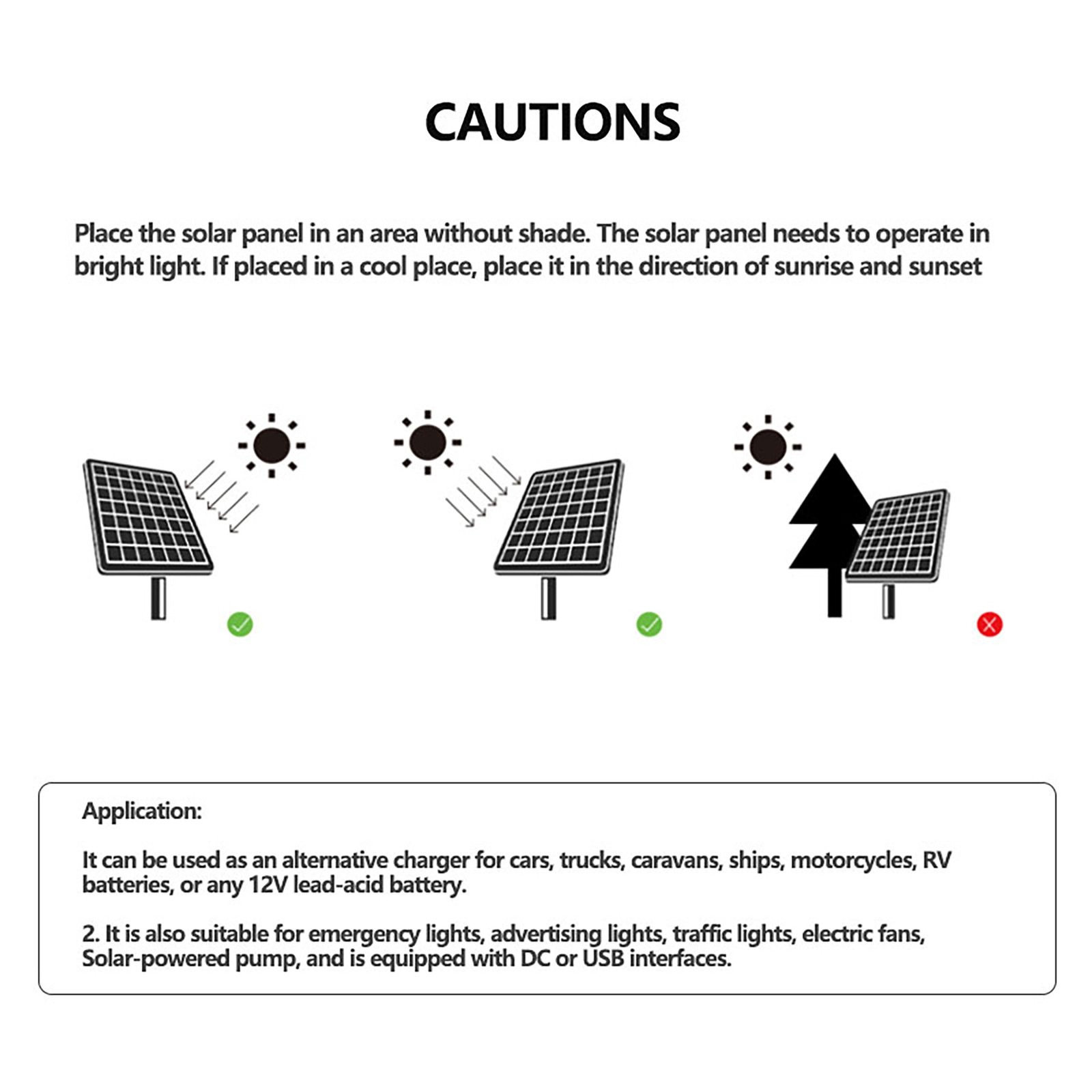 10W Solar Panel 12V Solar Battery Trickle Charger 100A W/ Controller Maintainer