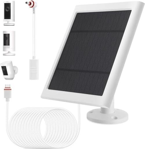 IP65 Solar Panel Outdoor for Ring Cameras () Spotlight Cam Plus/Pro White 1P