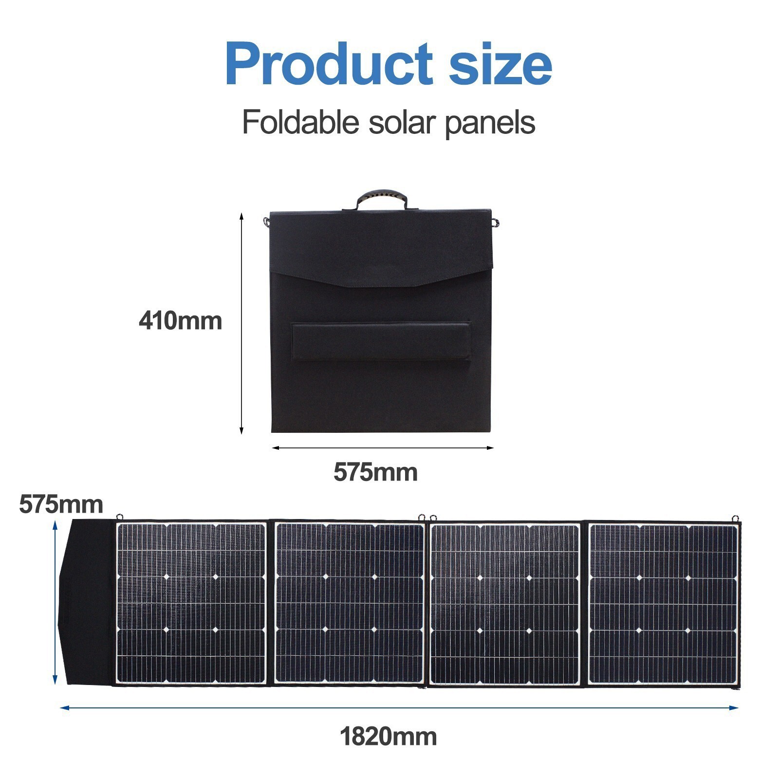 Easun 18V 160W 100W Foldable Solar Panel Portable High Efficiency for RV Camping
