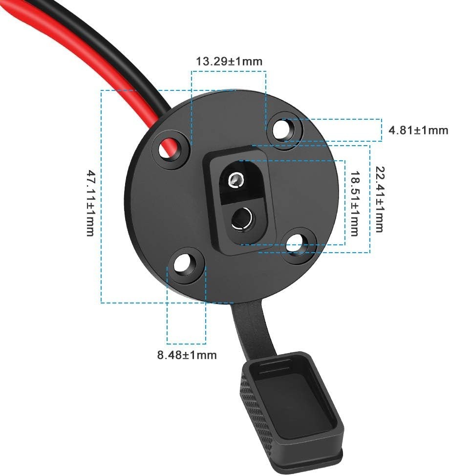 Durable SAE Plug Adapter Cable with Waterproof Cap – 2 Pack for Versatile Use