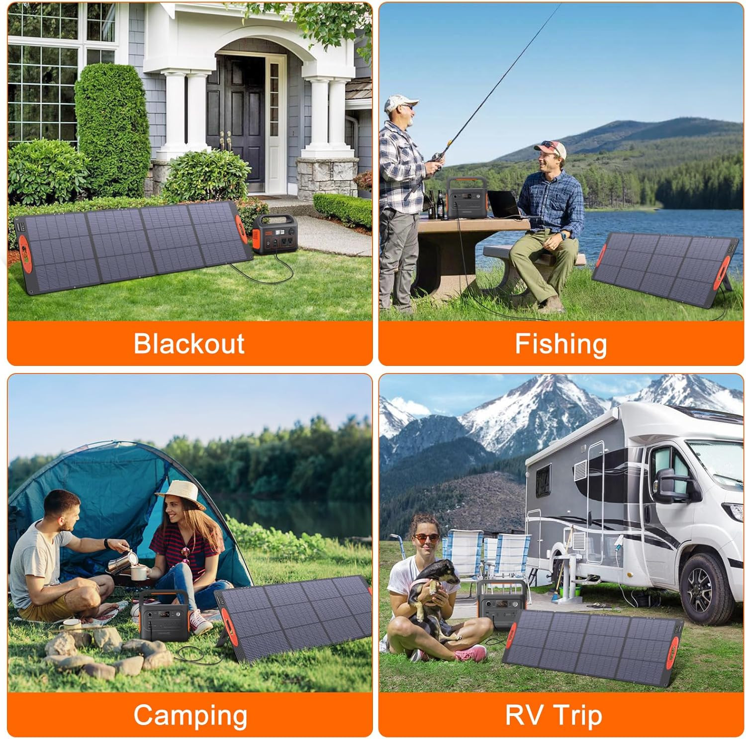 SOKIOVOLA N-Type 16BB 200W Portable Solar Panel for Ef/Jackery/Bluetti/Anker Pow