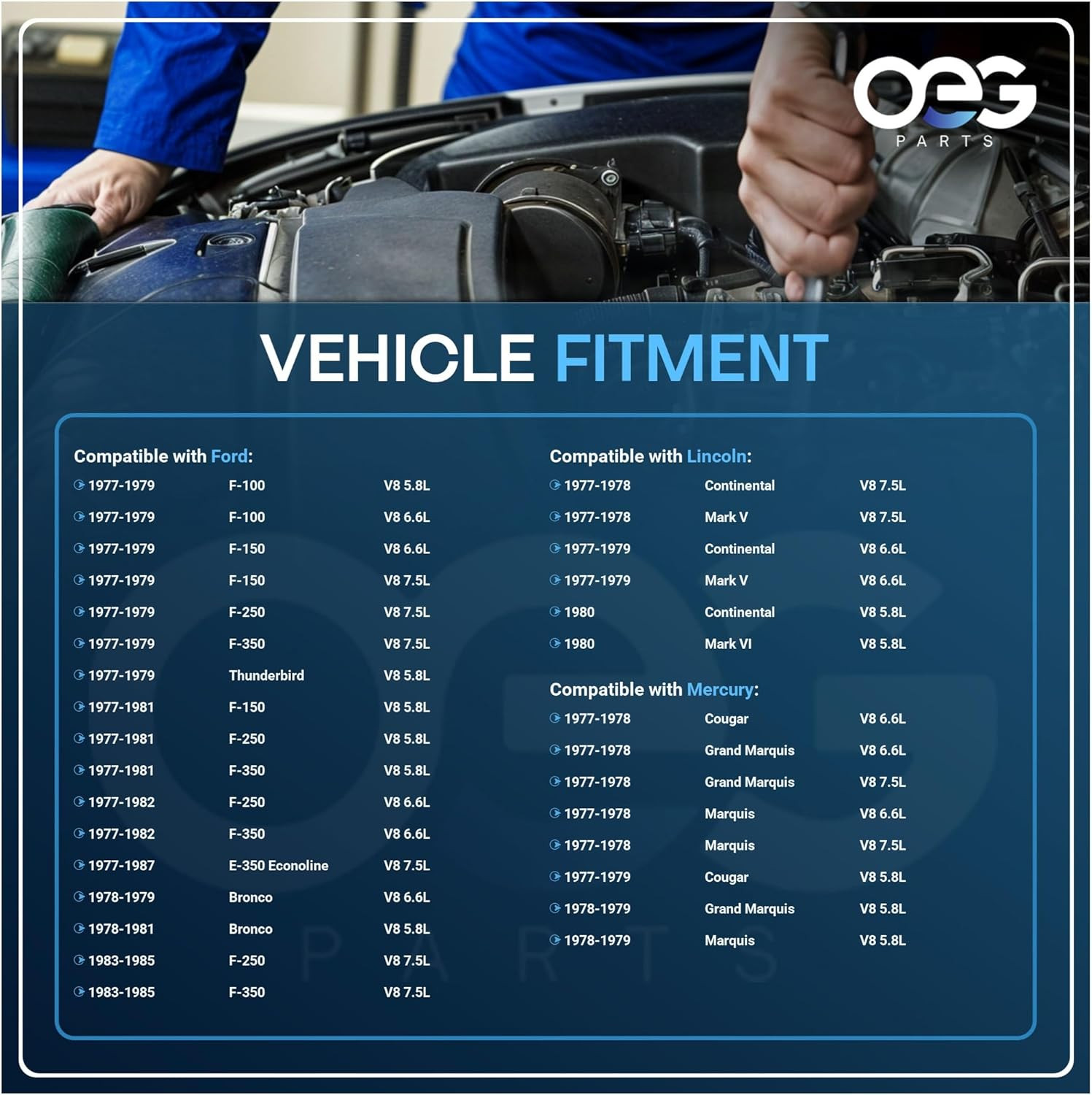 OEG Parts New Distributor Compatible with Lincoln Mercury 351 5.8 6.6 400 7.5 46