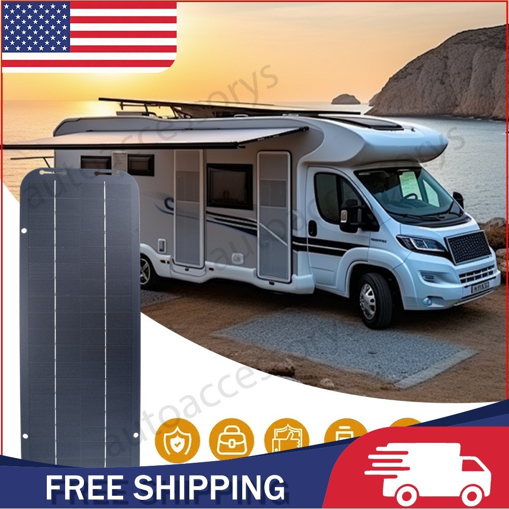 30W Solar Panel Kit 12V Trickle Charger Battery Charger Maintainer Boat RV Car