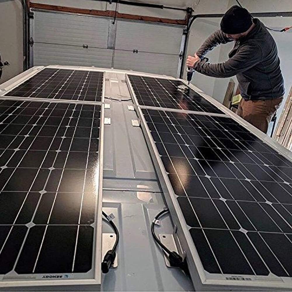 Lightweight Aluminum Solar Panel Z Brackets – 4 Sets for Easy Off-Grid Mounting