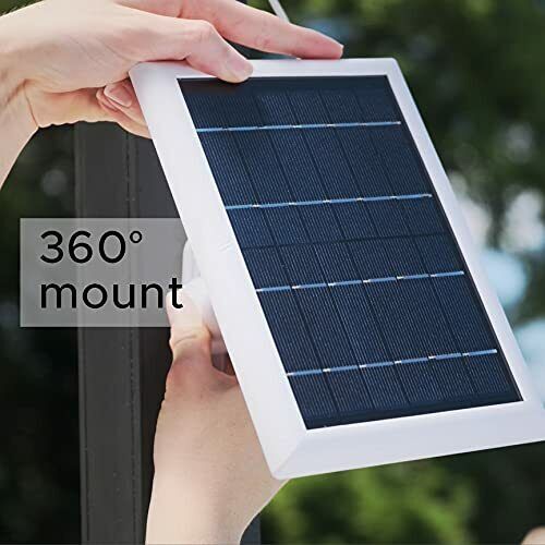 Solar Power Panel for Wyze Cam Outdoor Security Outdoor Camera (3 Pack) – Black