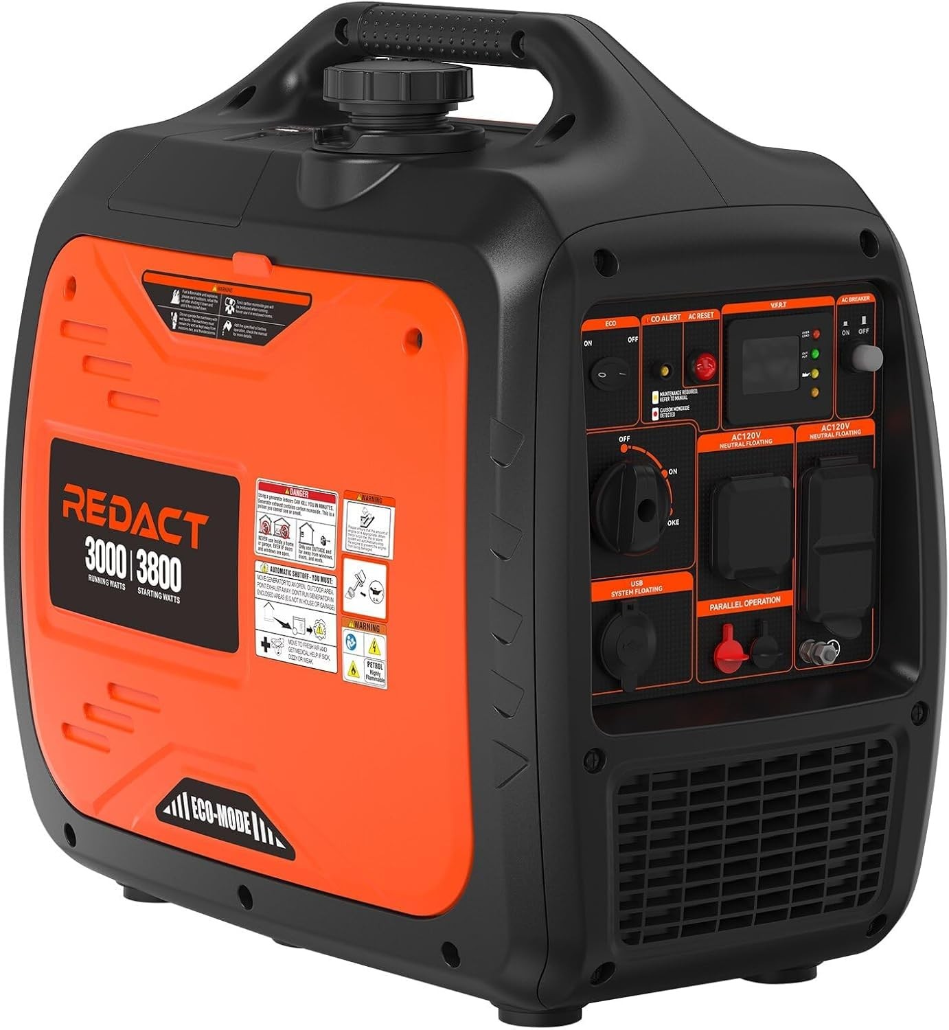 3800W Lightweight Portable Inverter Generator with Clean Power for Home, Camp…