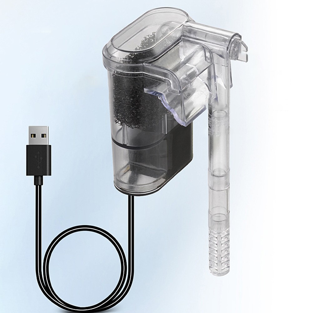 Aquatic Environment Enhancer Compact USB Wall Mounted Fish Tank Filter