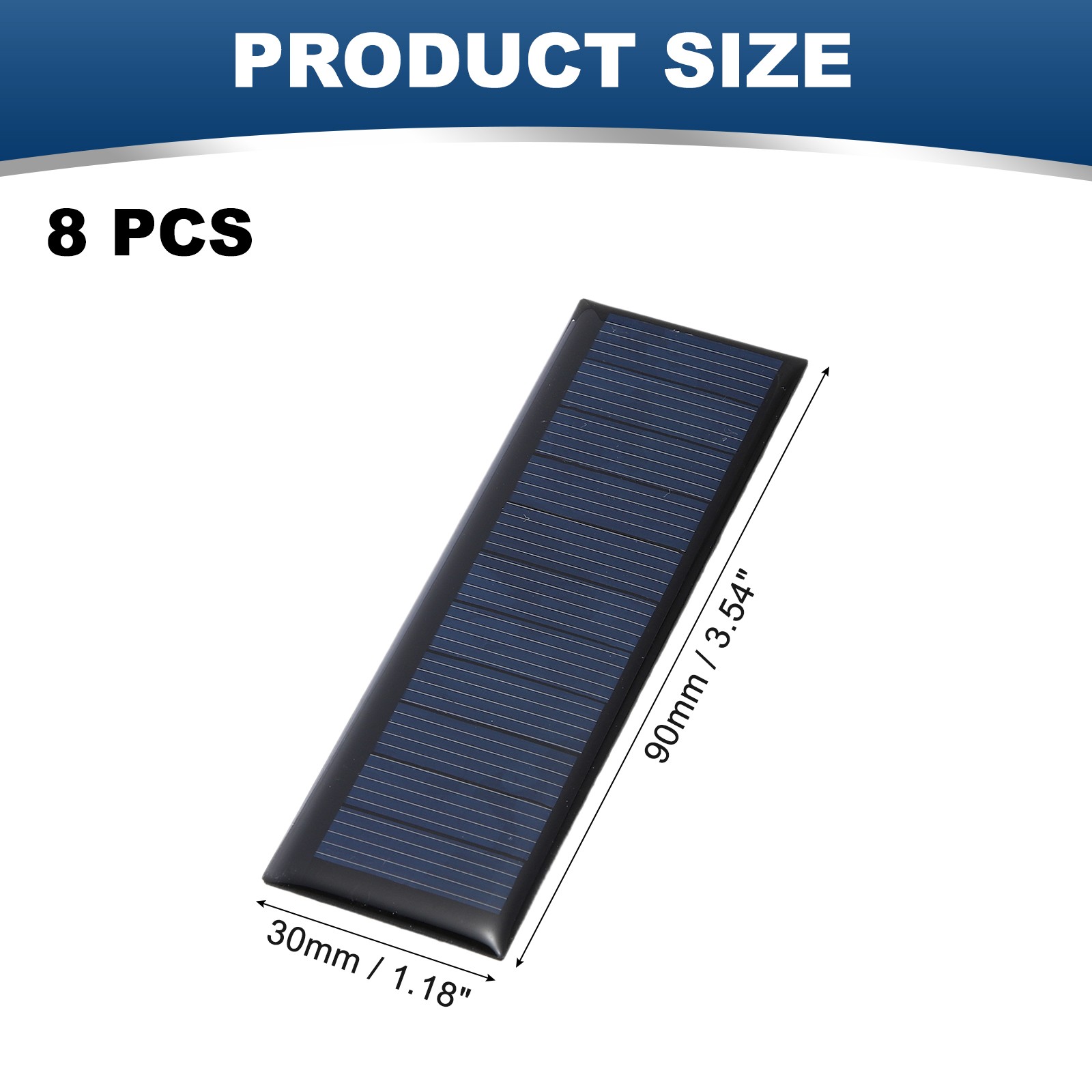 8Pcs 5.5V 0.33W 60mA Mini Solar Panels, Solar Photovoltaic Power Cell