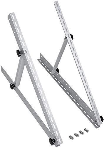 2PCS X Adjustable Solar Panel RV Tilt Mounting Rack Bracket Rooftop Flat Surface