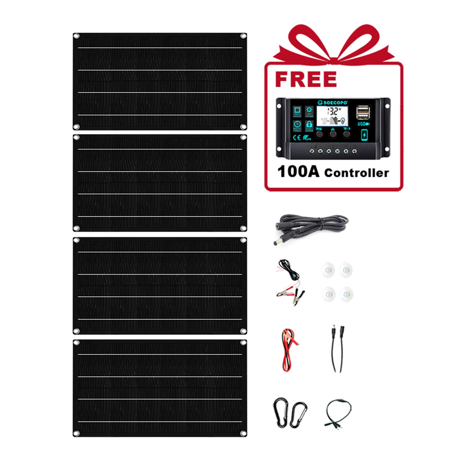 3200W Solar Panel Kit-4x800W High-Efficiency+100A Controller Full AccessoriesYz