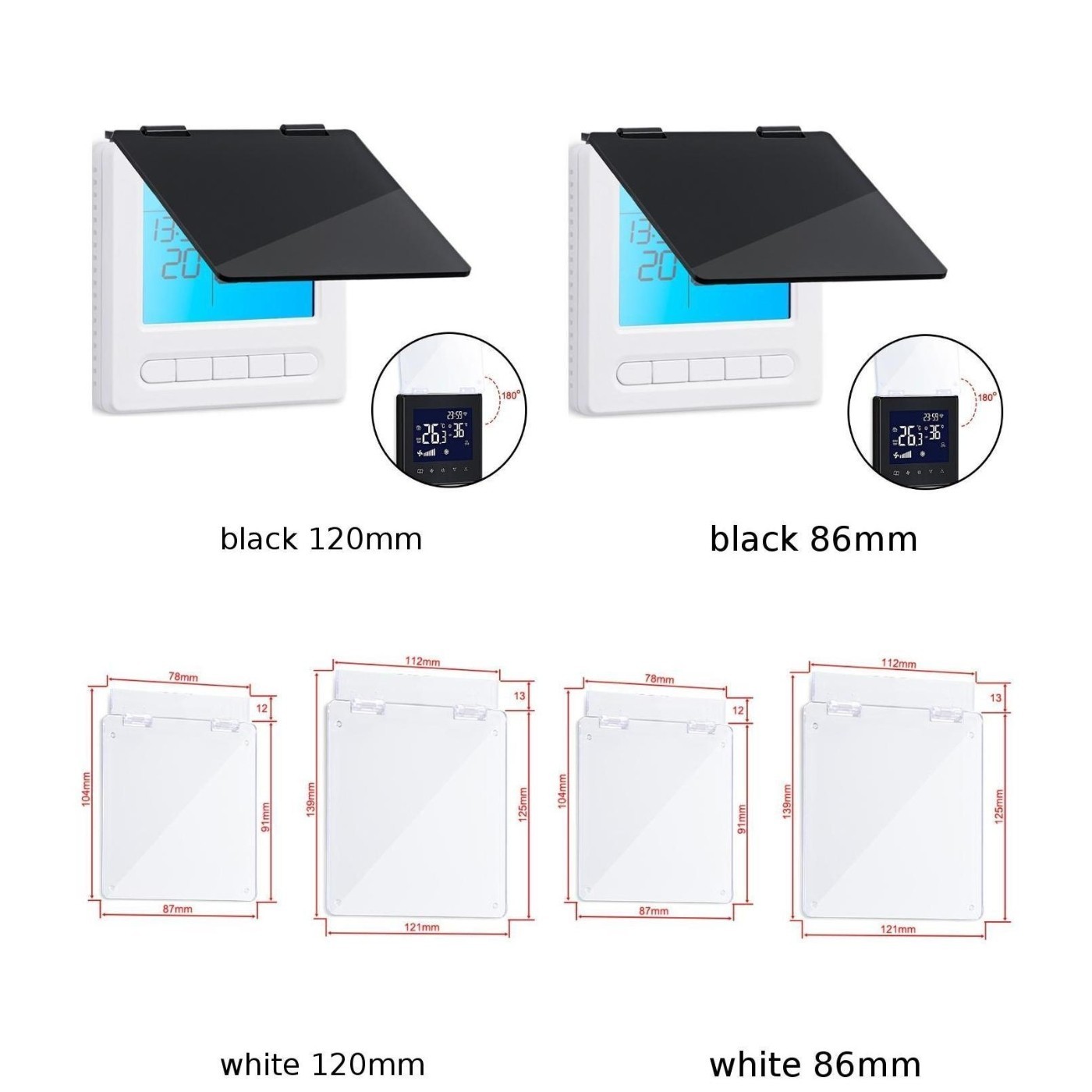 Thermostat Guard Anti-tamper Cover Fits Wall-mounted Devices Dust Protection