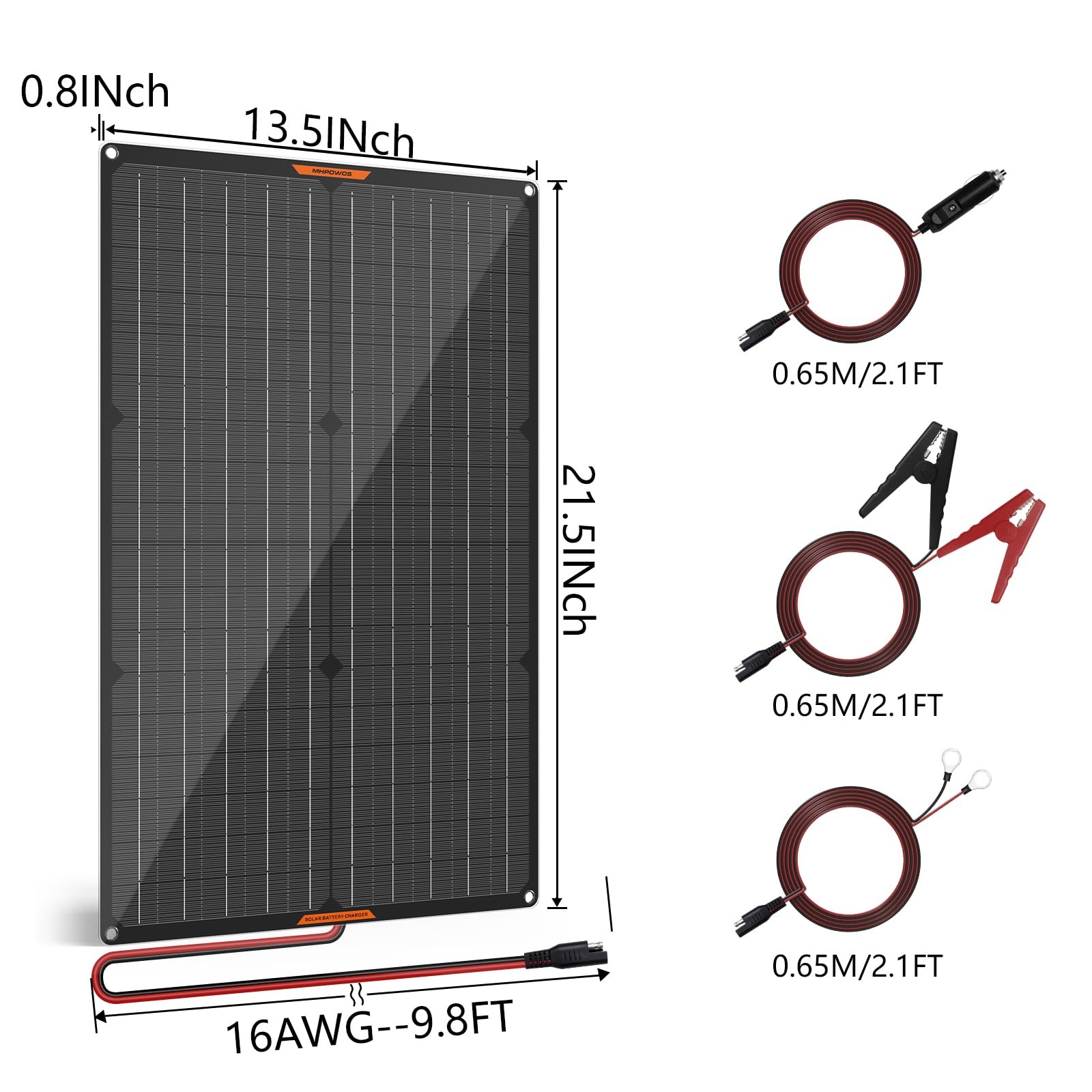 Solar Panel 30W 12V Solar Car Battery Charger Portable Waterproof Solar Power…