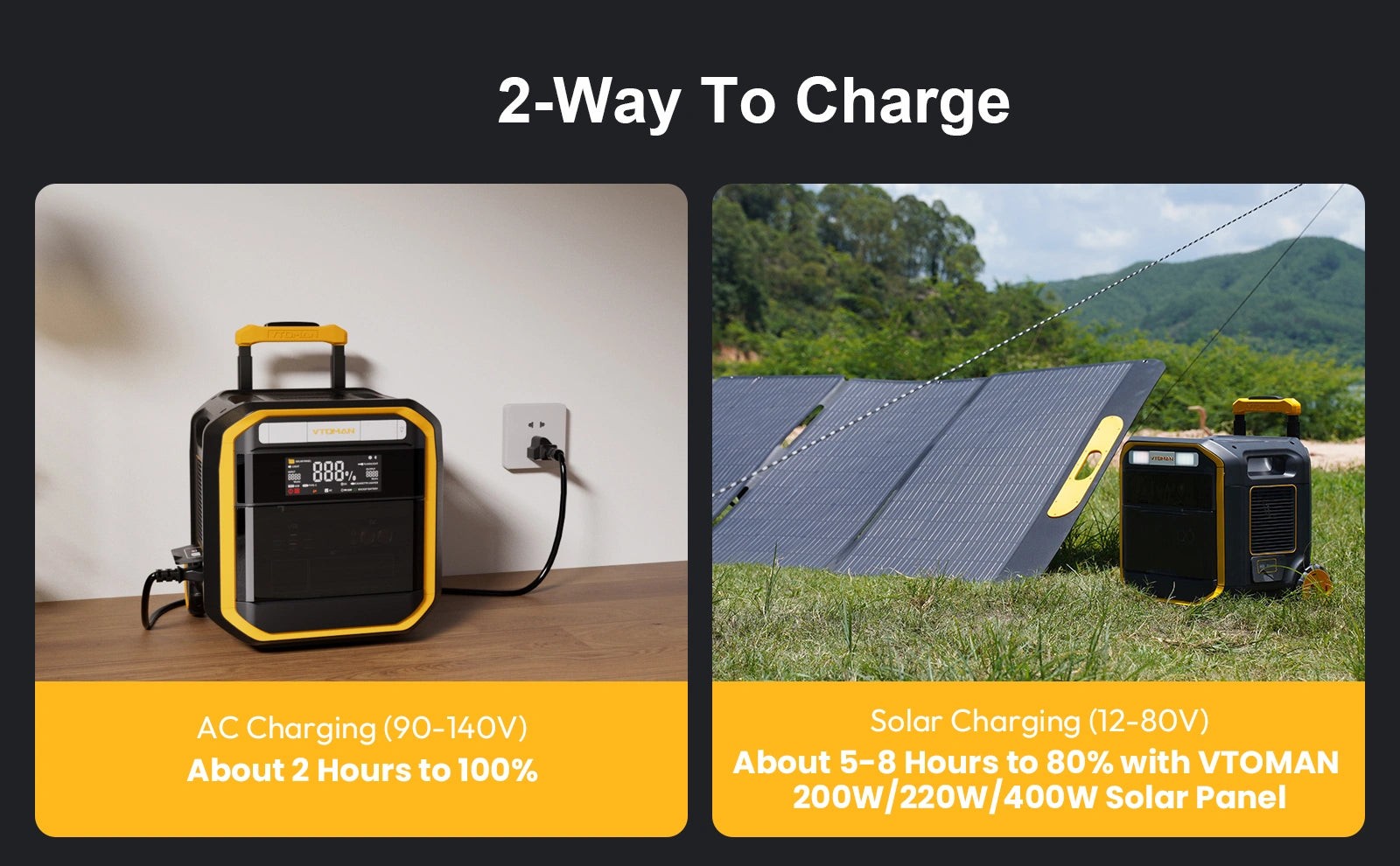 VTOMAN FlashSpeed Pro 3600 Portable Power Station 3600W 3096Wh Refurbished
