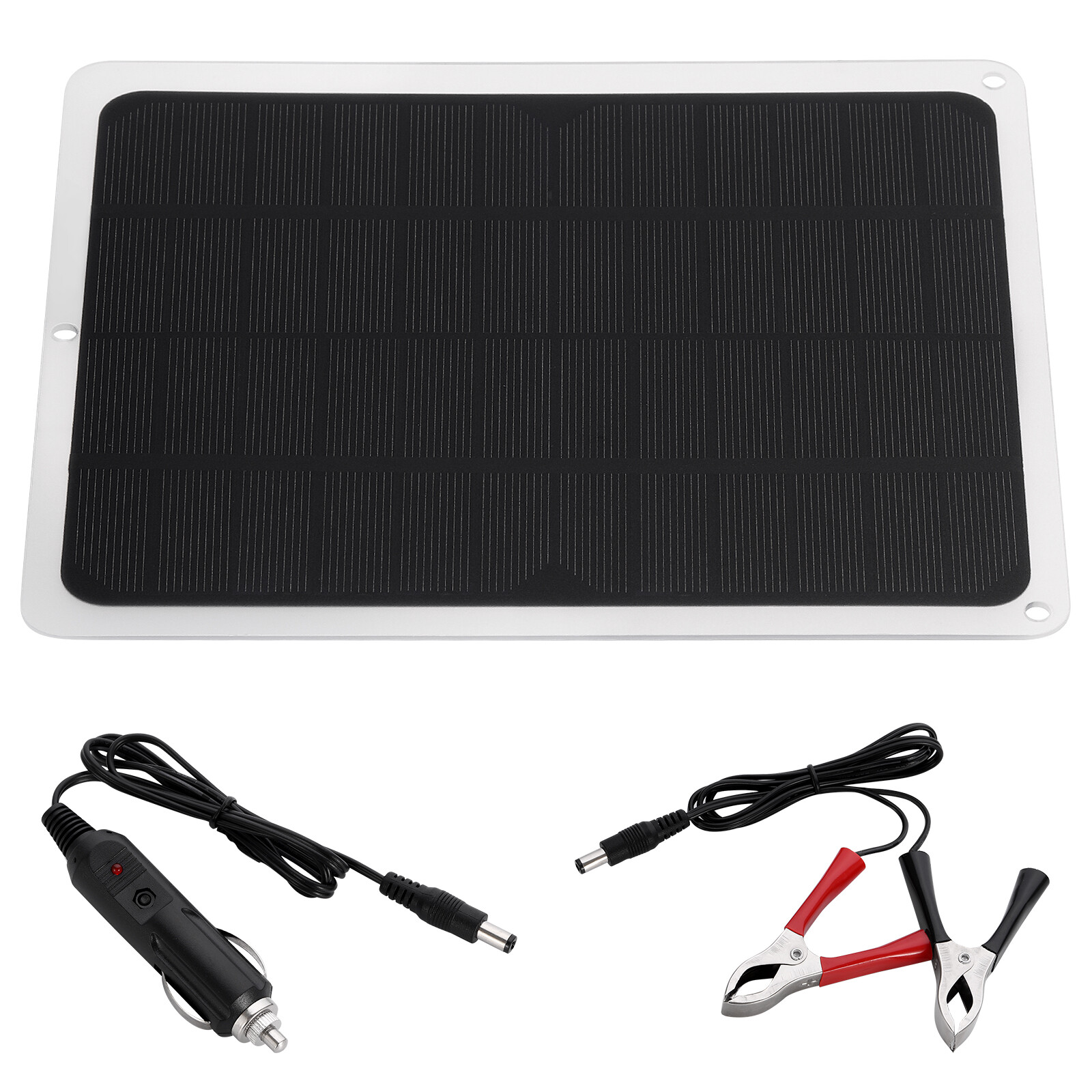 20W Solar Panel Trickle Charger Battery Charger Kit Maintainer Boat RV Car Lot