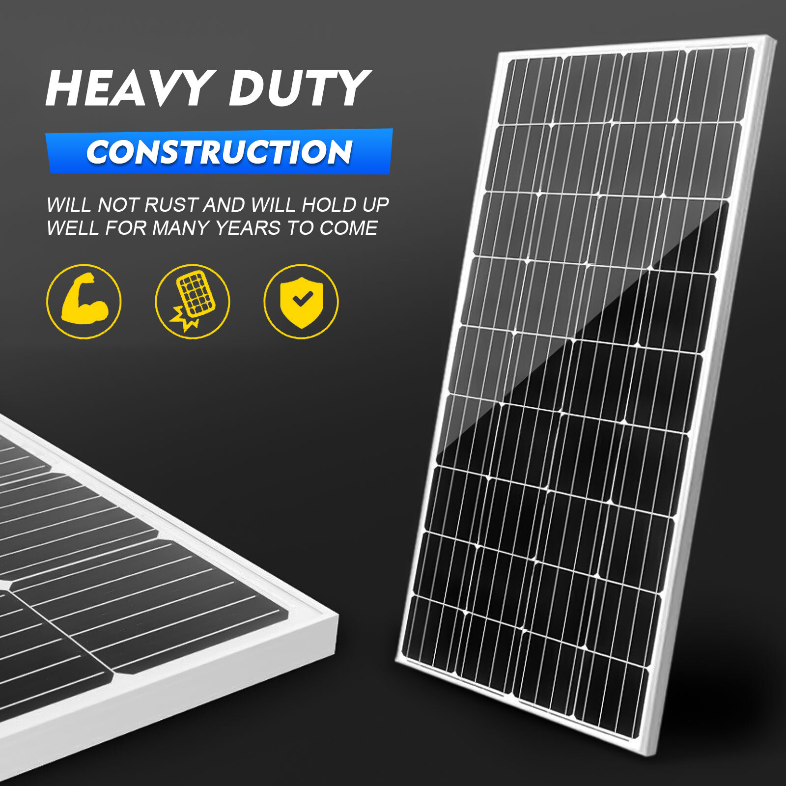 400W Watt 12V Monocrystalline Solar Panel PV Module For Off Grid RV Marine Boat