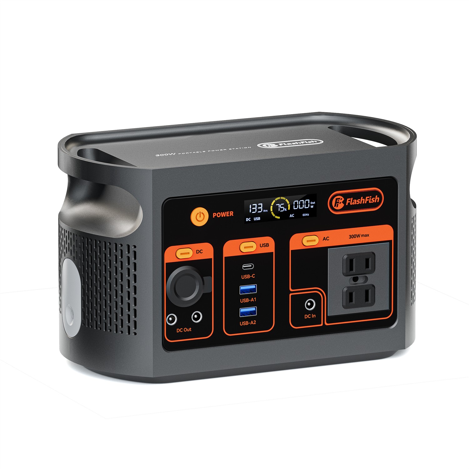 FlashFish E103 179.2Wh Portable Power Station Solar Generator & 60W Solar Panel