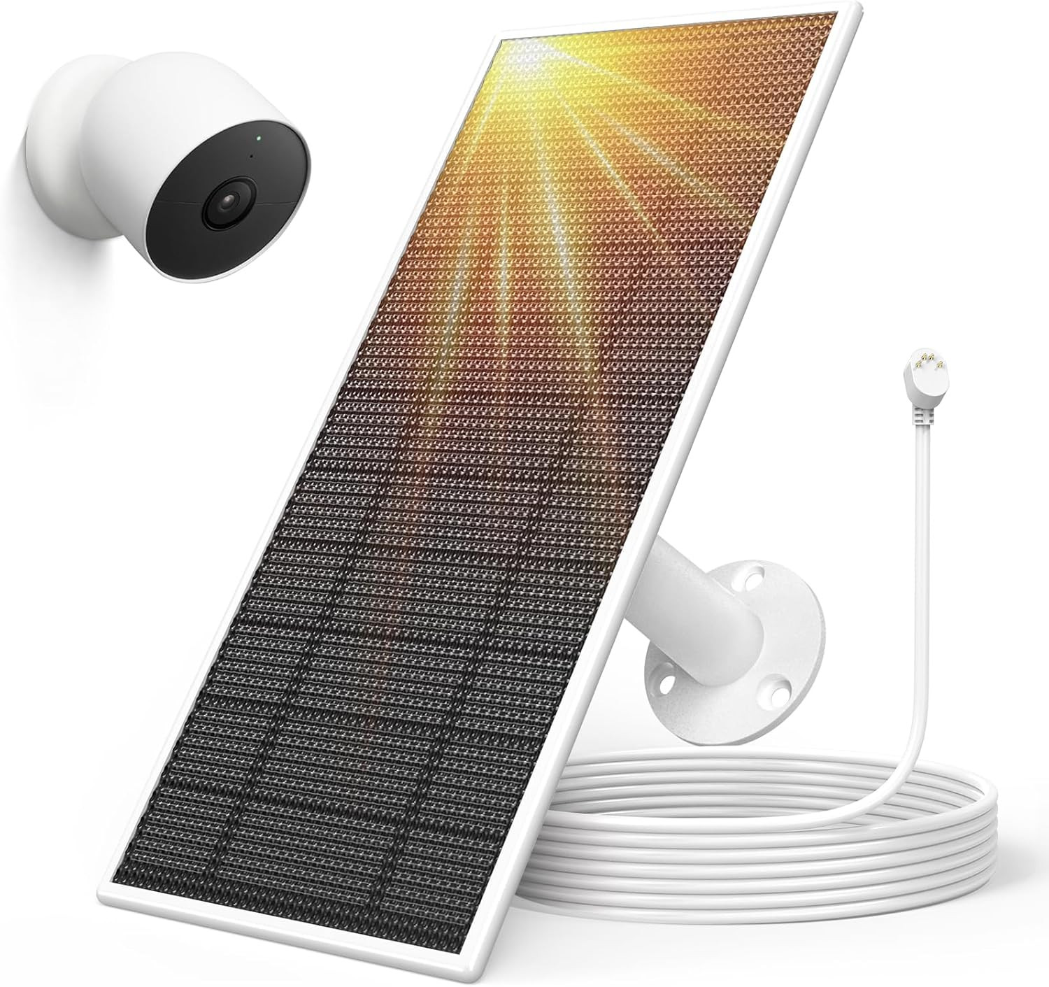 Solar Panel for Google Nest Camera Outdoor or Indoor(Battery Version), 5V 5W Sol