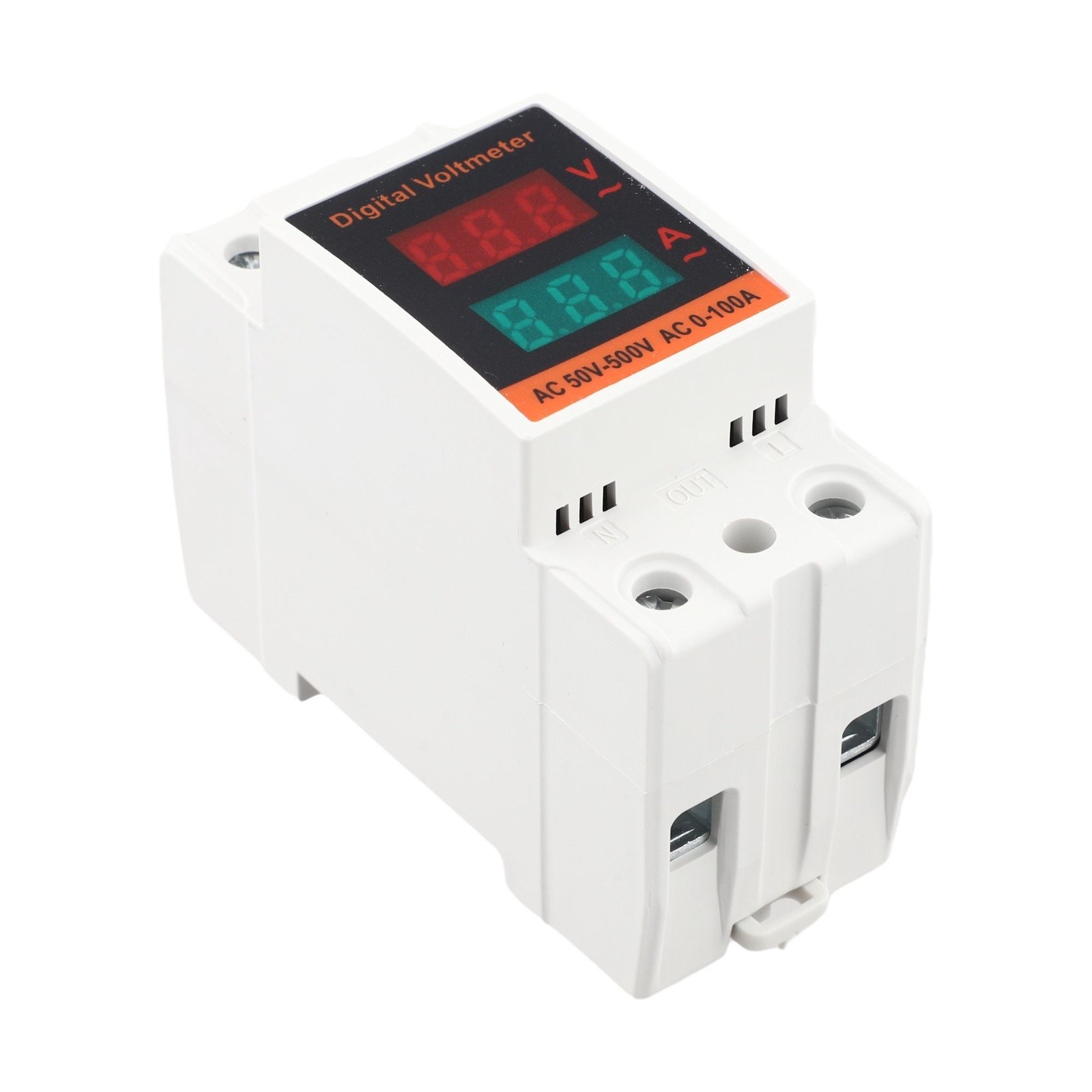 Dual Display AC Voltage and Current Meter with PC Material Construction
