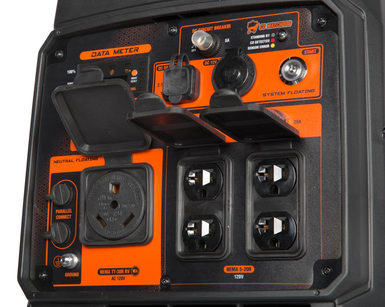 WEN Quiet and Lightweight 4800-Watt Dual Fuel RV-Ready Electric Start Portable