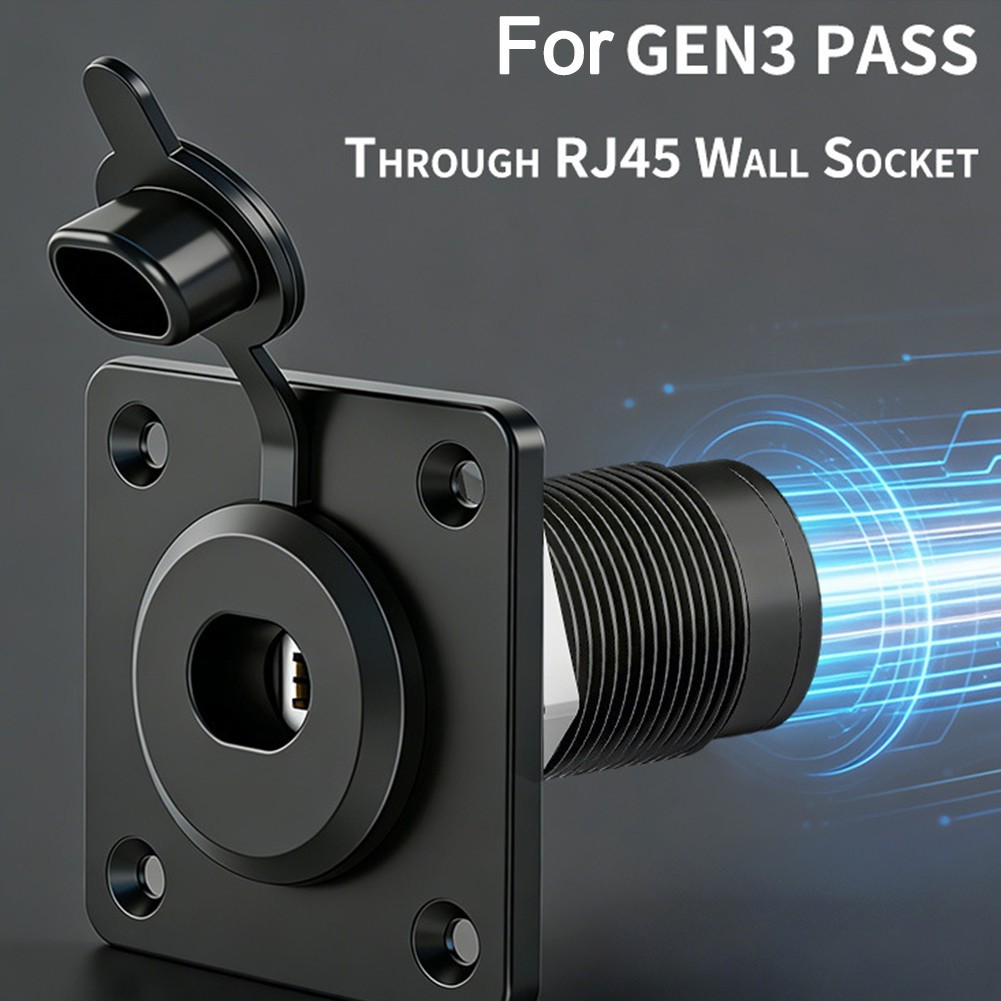 CAT6 Female-Female Socket IP68 Aluminum Housing for Gen3 Wall Integration