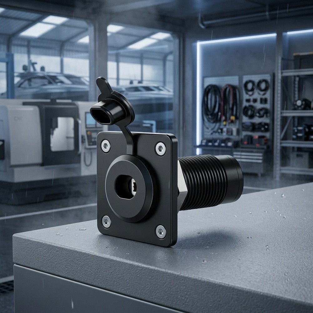 CAT6 Female-Female Socket IP68 Aluminum Housing for Gen3 Wall Integration