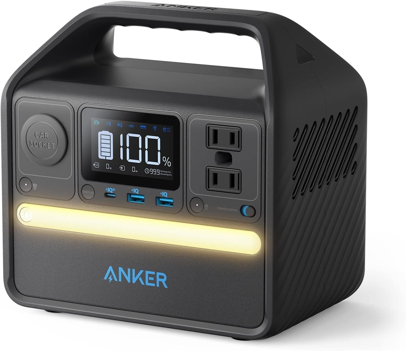 Anker 521 Portable Power Station Upgraded with LiFePO4 Battery, 256Wh 6-Port