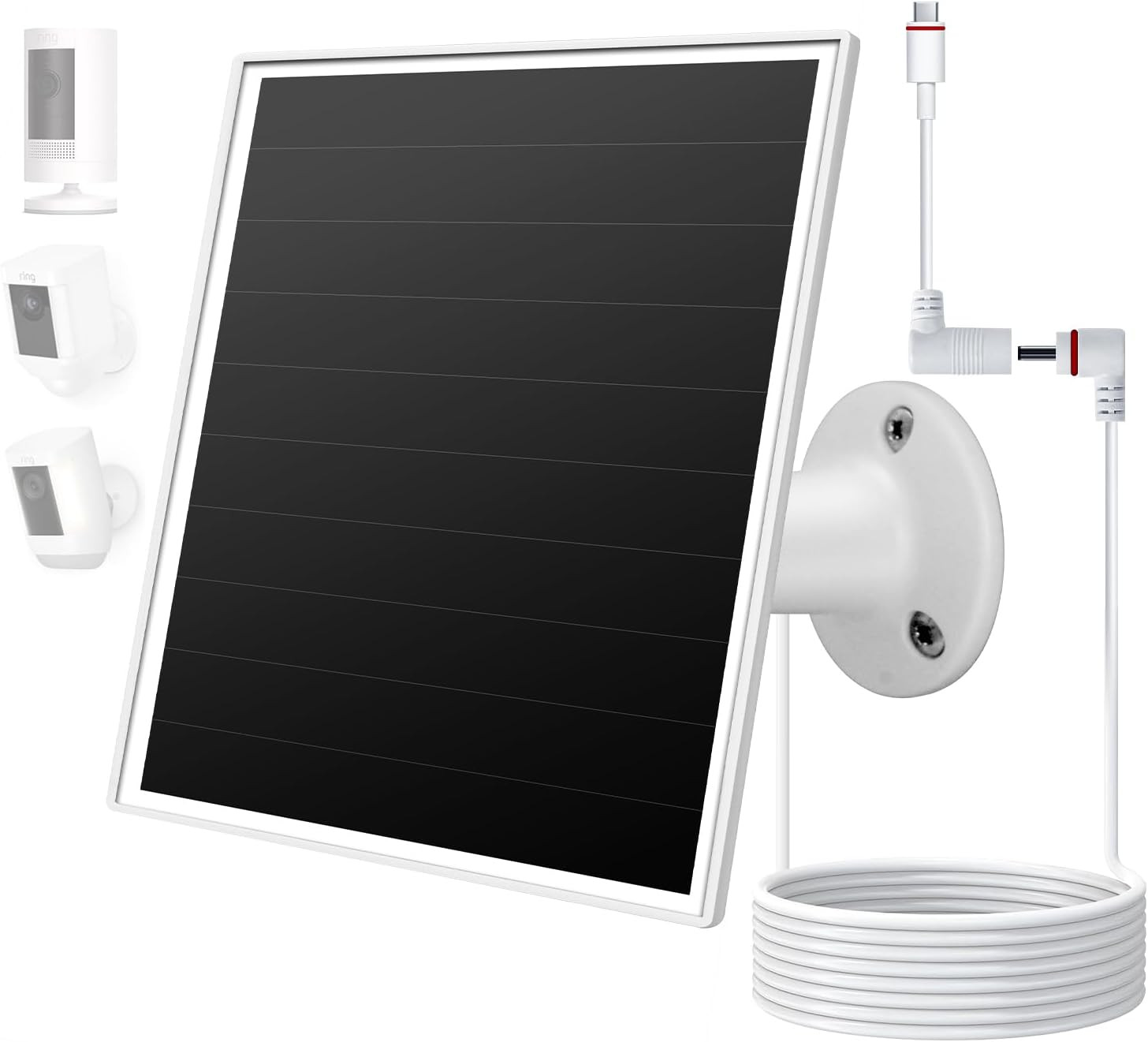 6W Solar Panel for Ring Camera, Solar Charger Compatible with Ring Spotlight/S
