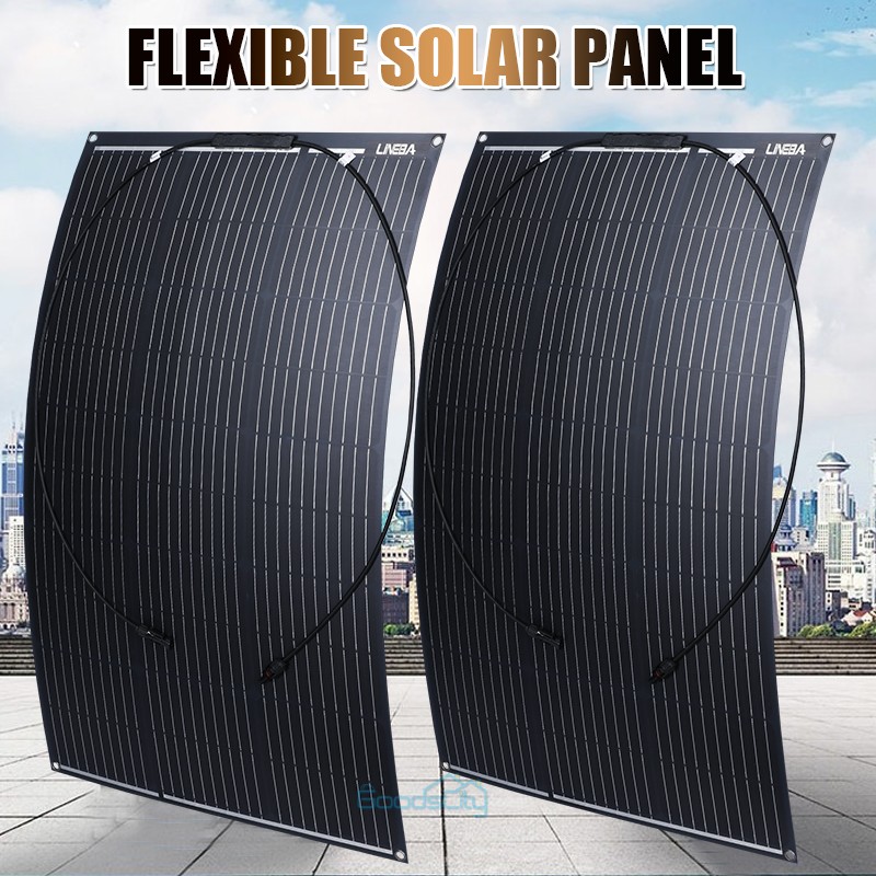 Mono 200W (2 x100W) Flexible Solar Panel Mono Off-grid 12V Power Camping Home