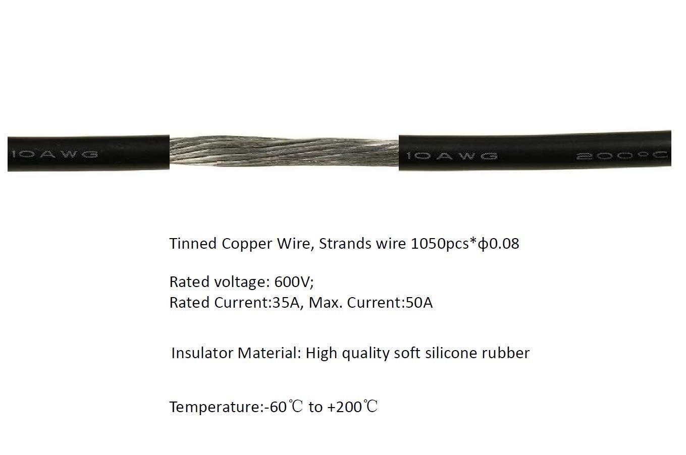10AWG Tinned Copper Solar Cable with Polarity Adapters for Easy Connectivity