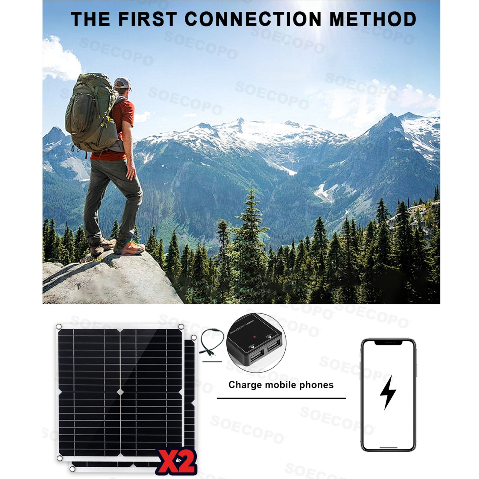 10000W High-Power Solar System Kit | 12V Input to 110V/220V Output | 2pcs Solar