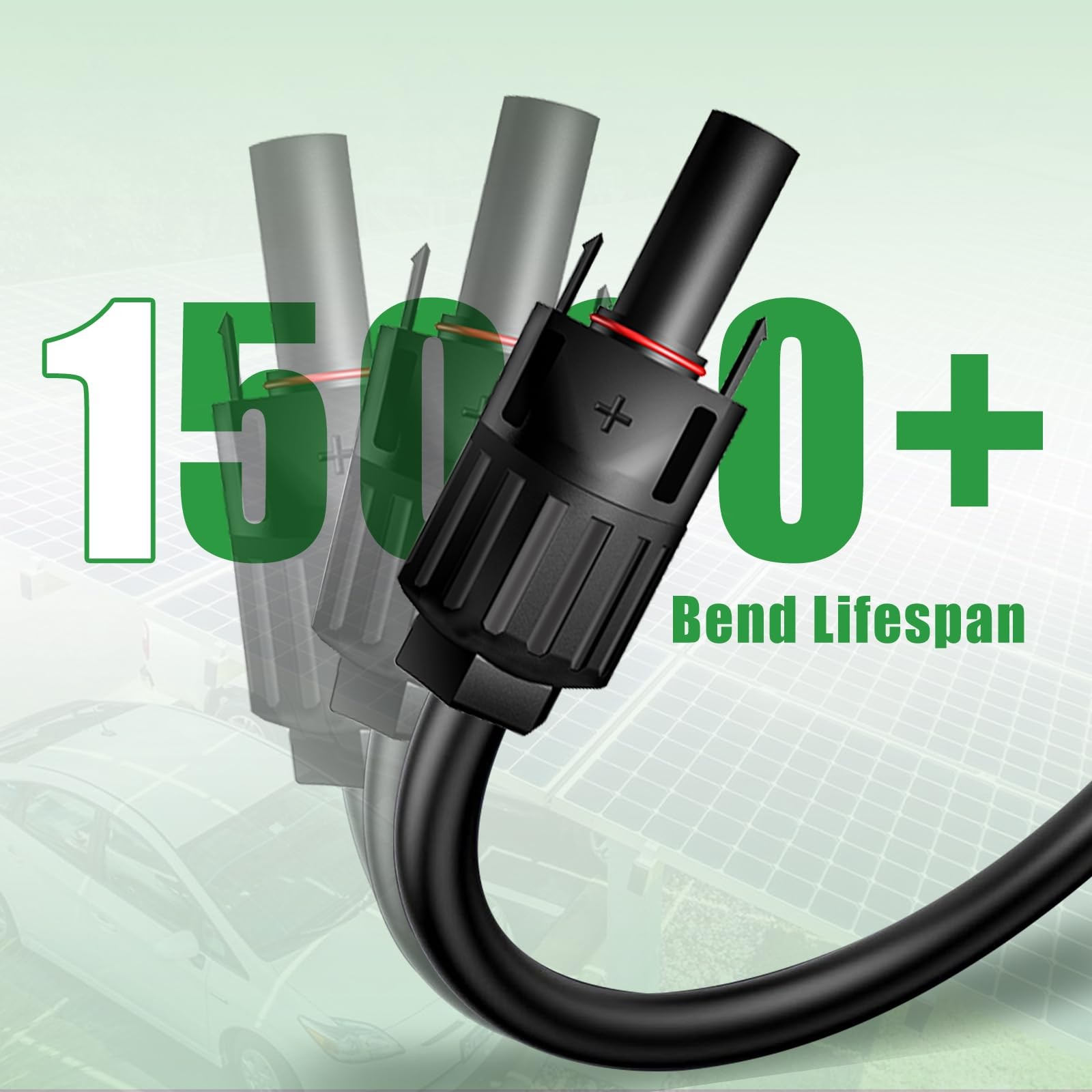Twin Wire 20 Feet Solar Extension Cable 10AWG with -IP67- Female and Male Con…