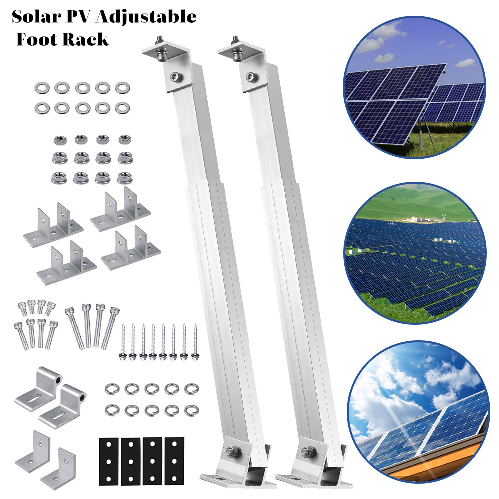 Adjustable Solar Panel Tilt Mount Brackets Kit Ground Roof Boat Mounting System