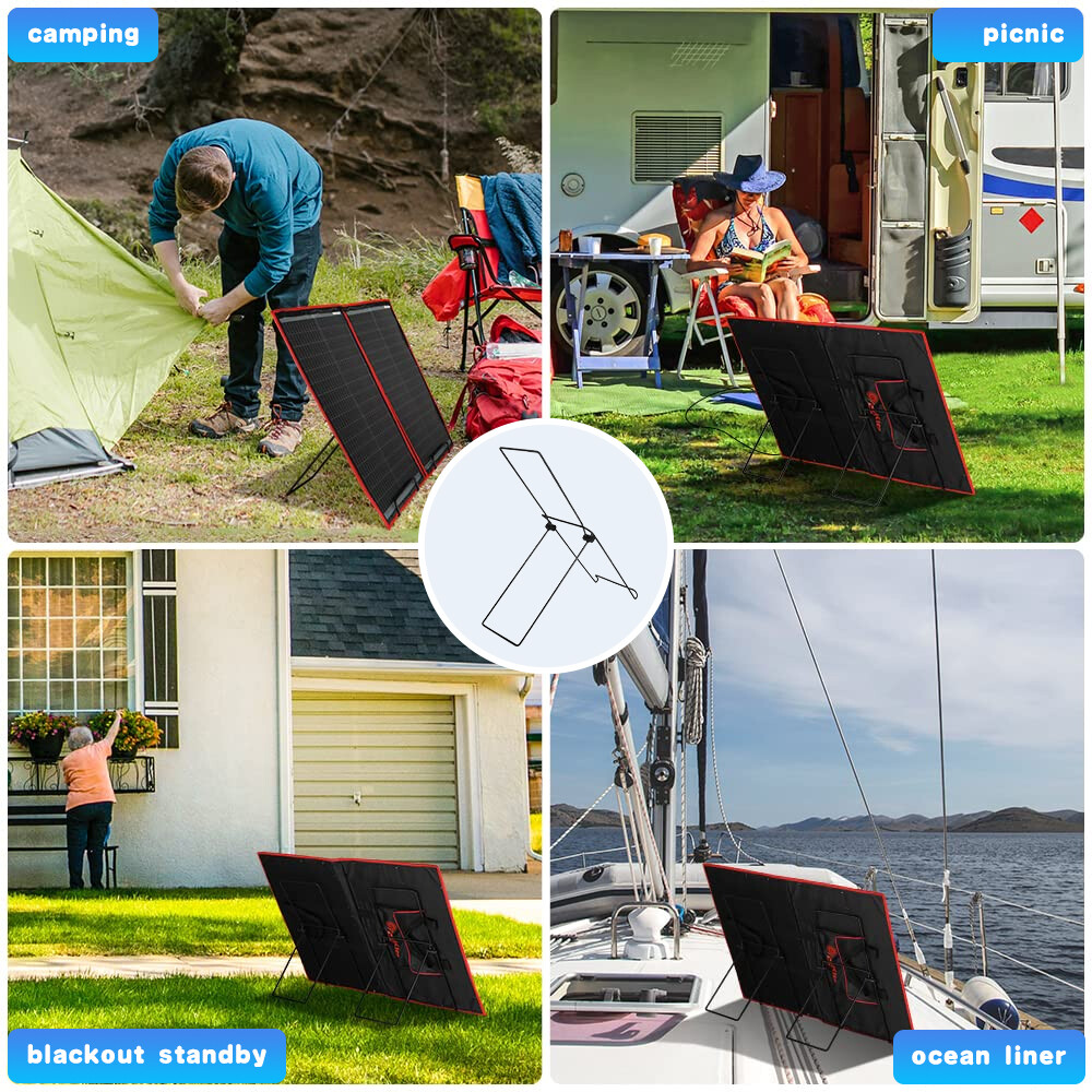 Solar Panel Tilt Mount Bracket Folding Carbon Steel Support Stand for RV 14″ Lot