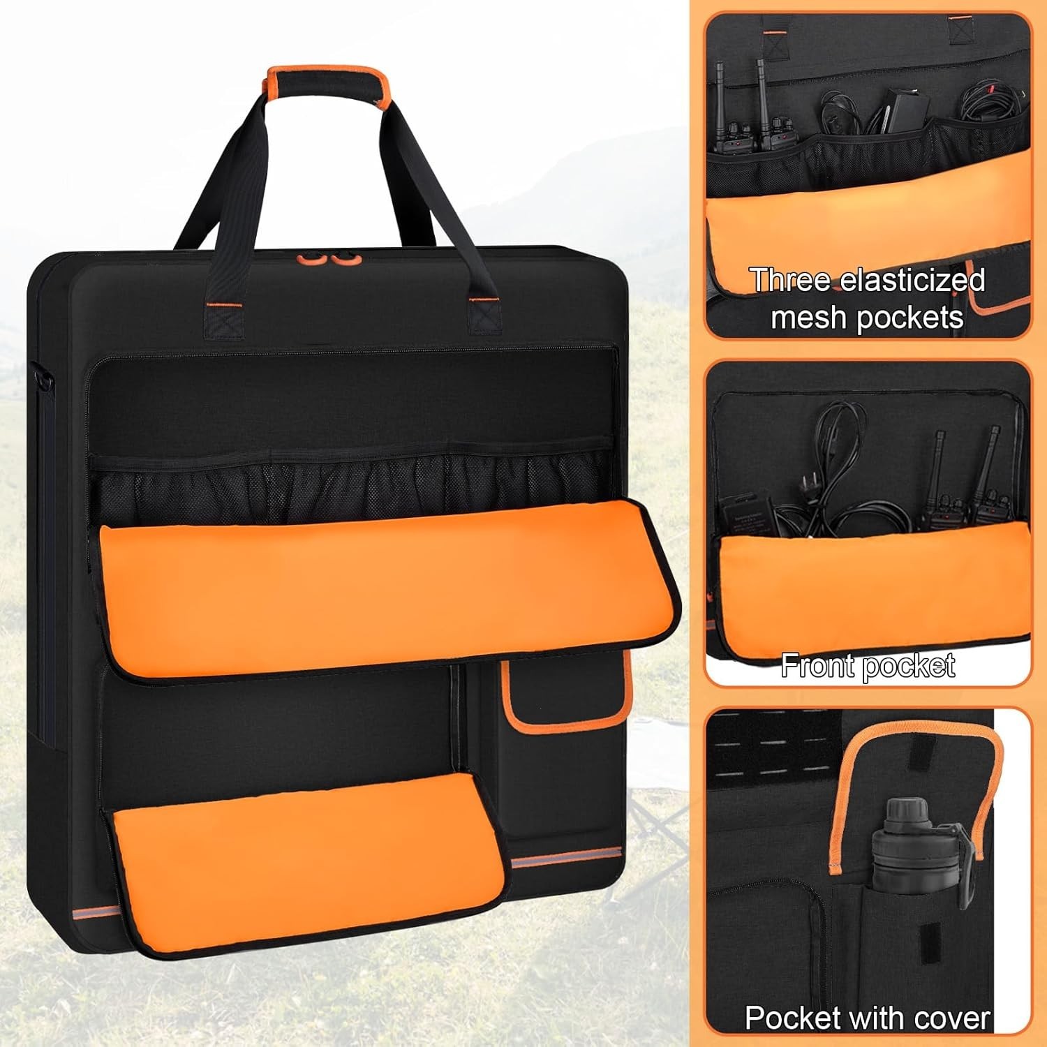 Luxurious Solar Panel Storage Bag with Deep Opening & Multiple Accessory Pockets