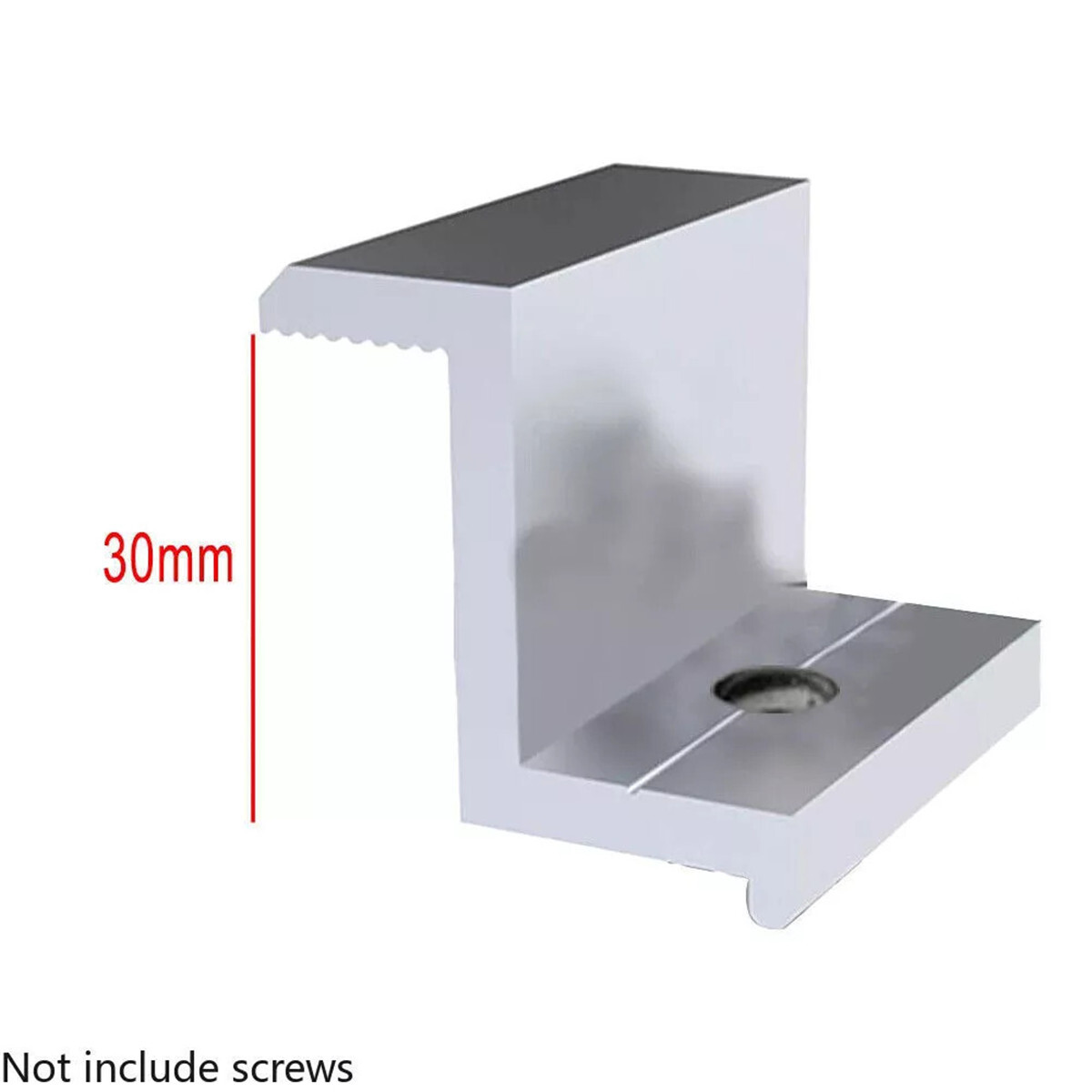 10Pcs Solar Panel End Clamps Solar Panel Z Bracket Aluminium Mounting