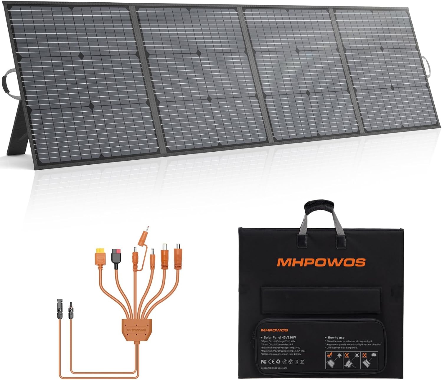 Foldable Solar Panel 220W Monocrystalline IP67