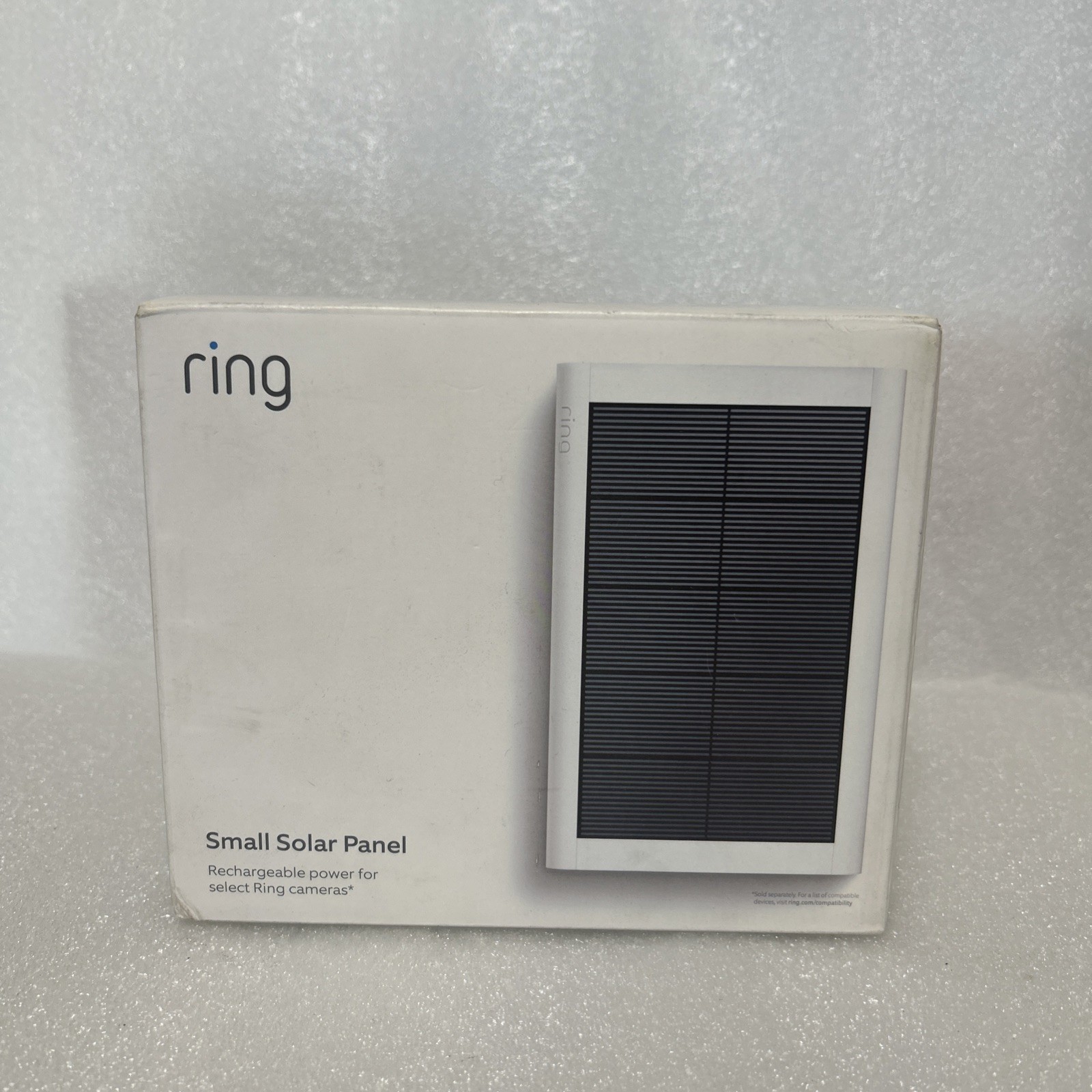 Ring Small Solar Panel 1.9W for Outdoor Camera White With Flexible Mount NEW